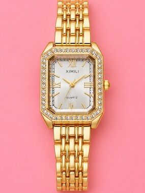 Classic Gold Crystal Watch